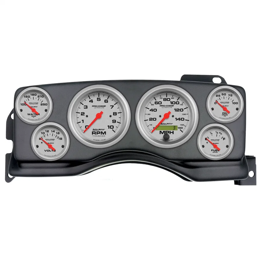 AutoMeter 2927-13, DIRECT FIT DASH KIT; (3 3/8in. X2; 2 1/16in. X4); FORD MUSTANG 90-93; ULTRA-LITE