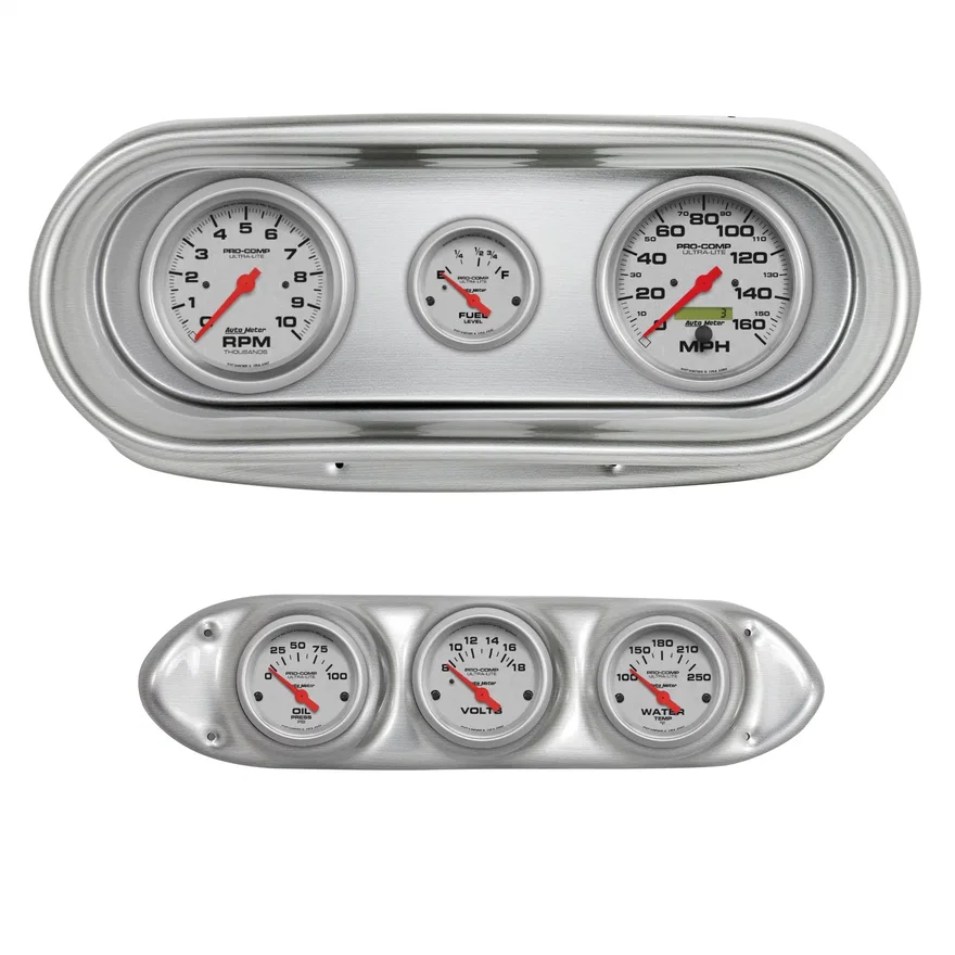 AutoMeter 2127-13, DIRECT FIT DASH KIT; NOVA 62-65; TACH/MPH/FUEL/OILP/WTMP/VOLT; ULTRA-LITE for Chevrolet Chevy II