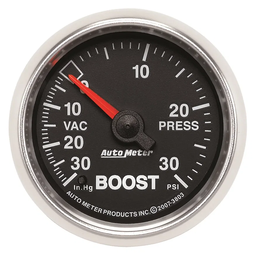 AutoMeter 3803, GAUGE; VAC/BOOST; 2 1/16in.; 30INHG-30PSI; MECHANICAL; GS
