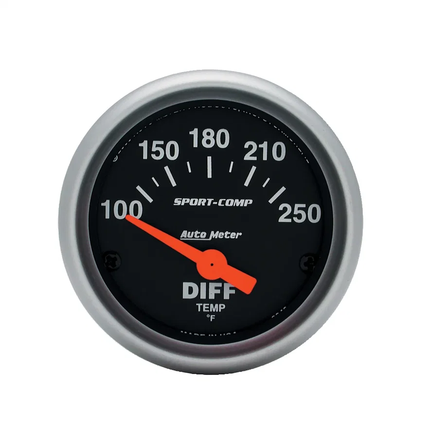 AutoMeter 3349, GAUGE; DIFFERENTIAL TEMP; 2 1/16in.; 100-250deg.F; ELECTRIC; SPORT-COMP