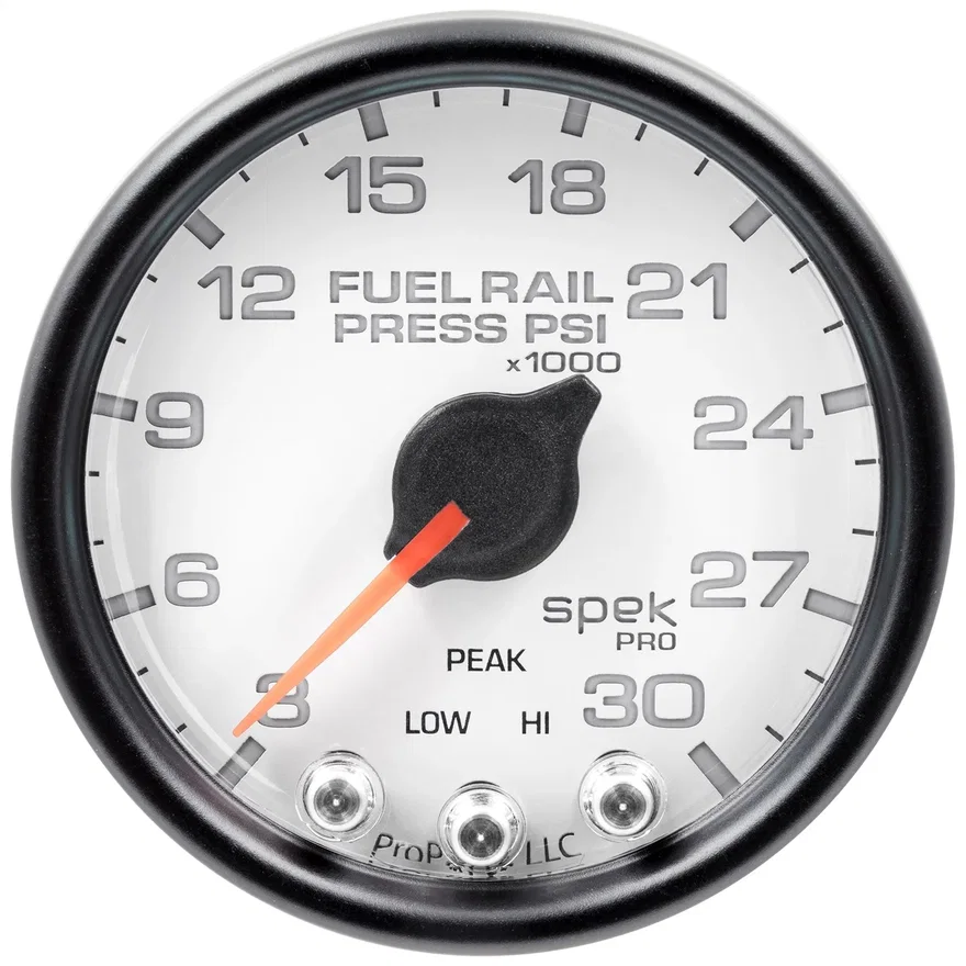 AutoMeter P32112, GAUGE; RAIL PRESS; 2 1/16in.; 30KPSI; STEPPER MOTOR W/PEAK/WARN; WHT/BLK; SPEK
