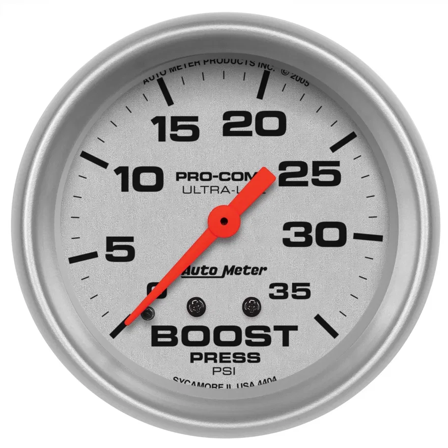 AutoMeter 4404, GAUGE; BOOST; 2 5/8in.; 35PSI; MECHANICAL; ULTRA-LITE