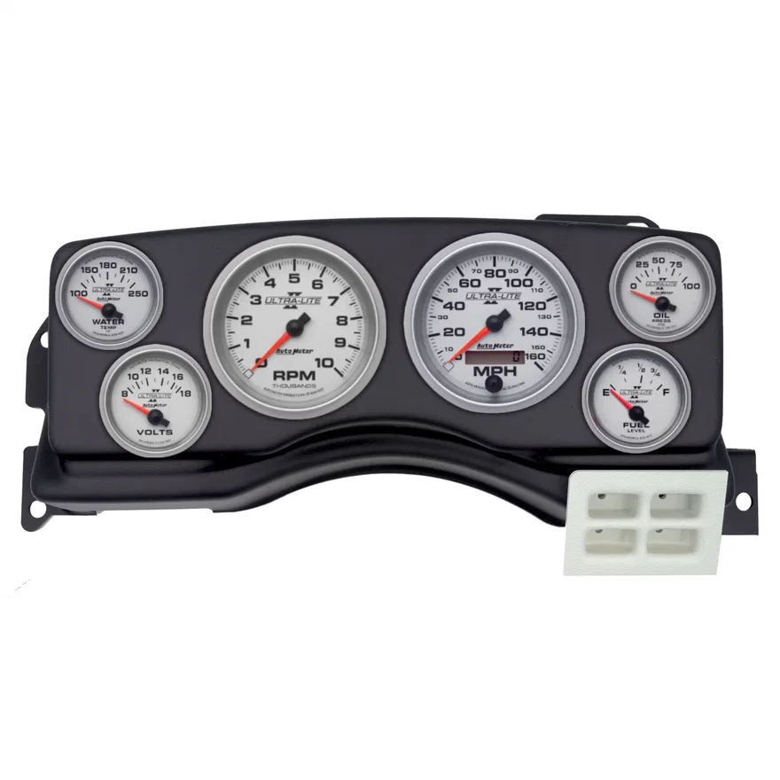 AutoMeter 2924-14, DIRECT FIT DASH KIT; (3 3/8in. X2; 2 1/16in. X4); FORD MUSTANG 87-89; ULTRA-LITE