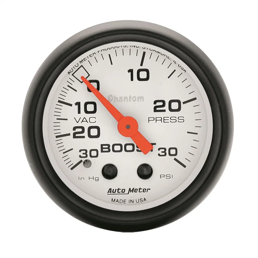 AutoMeter 5703, GAUGE; VAC/BOOST; 2 1/16in.; 30INHG-30PSI; MECHANICAL; PHANTOM
