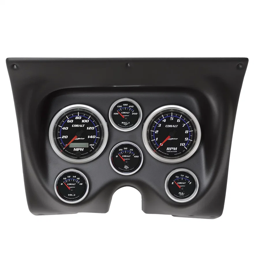 AutoMeter 7020-CB, DIRECT FIT DASH KIT; CAMARO/FIREBIRD 67-68; TACH/MPH/FUEL/OILP/WTMP/VOLT; COBALT