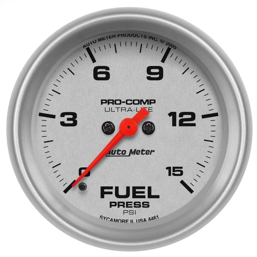 AutoMeter 4461, GAUGE; FUEL PRESSURE; 2 5/8in.; 15PSI; DIGITAL STEPPER MOTOR; ULTRA-LITE