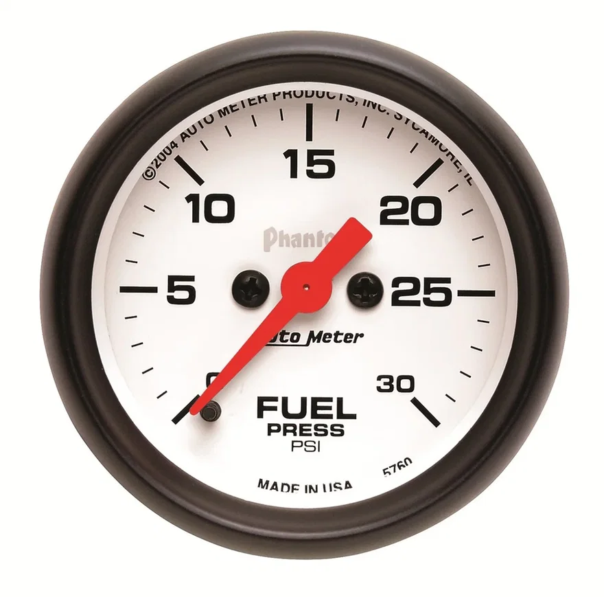 AutoMeter 5760, GAUGE; FUEL PRESSURE; 2 1/16in.; 30PSI; DIGITAL STEPPER MOTOR; PHANTOM