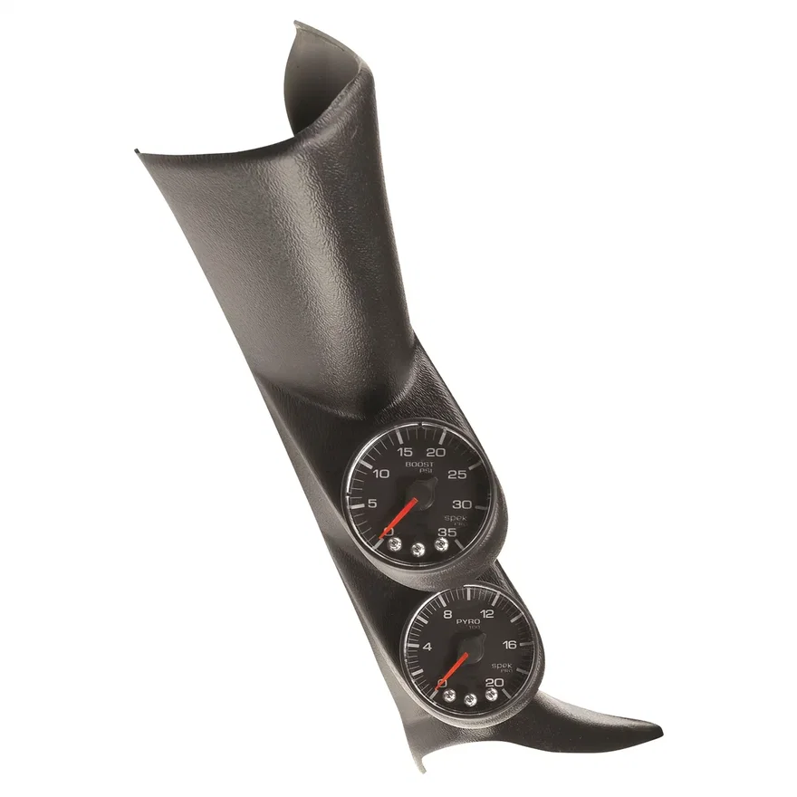 AutoMeter P72020, DIESEL GAUGE KIT; A-PILLAR; GM 01-07; BOOST/EGT; 35PSI/2000deg.F; BLK; SPEK-PRO