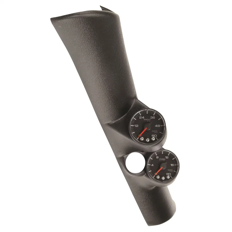 AutoMeter P72001, DIESEL GAUGE KIT; A-PILLAR W/SPKR; RAM 98-02; BOOST/EGT; 60PSI/2000deg.F; BLK; S for Dodge