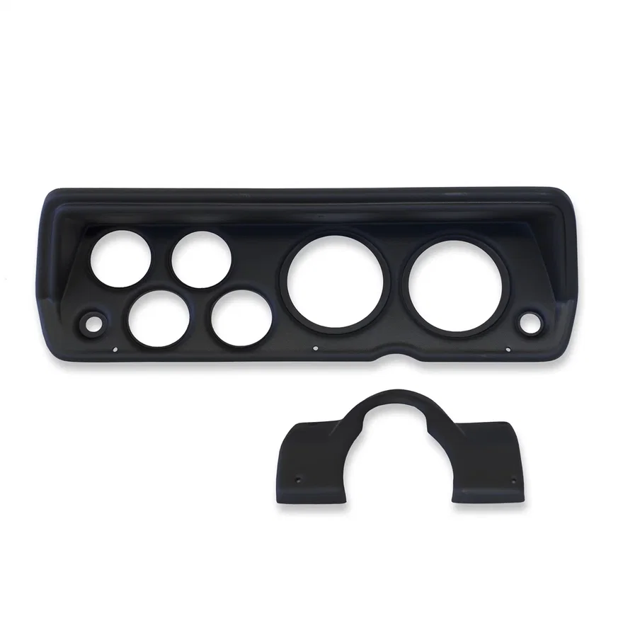 AutoMeter 7031-CH, DIRECT FIT DASH KIT; ABODY/DUSTER/DEMON/DART 70-76; RPM/MPH/FUEL/OILP/WTMP/BAT;