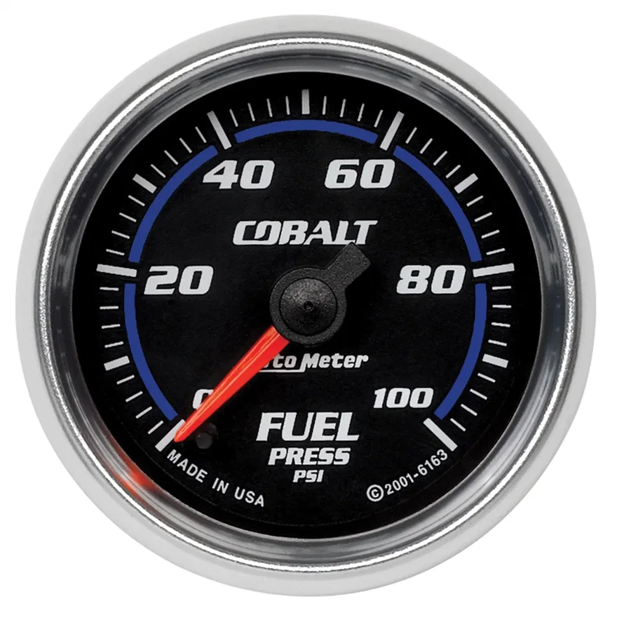 AutoMeter 6163, GAUGE; FUEL PRESSURE; 2 1/16in.; 100PSI; DIGITAL STEPPER MOTOR; COBALT