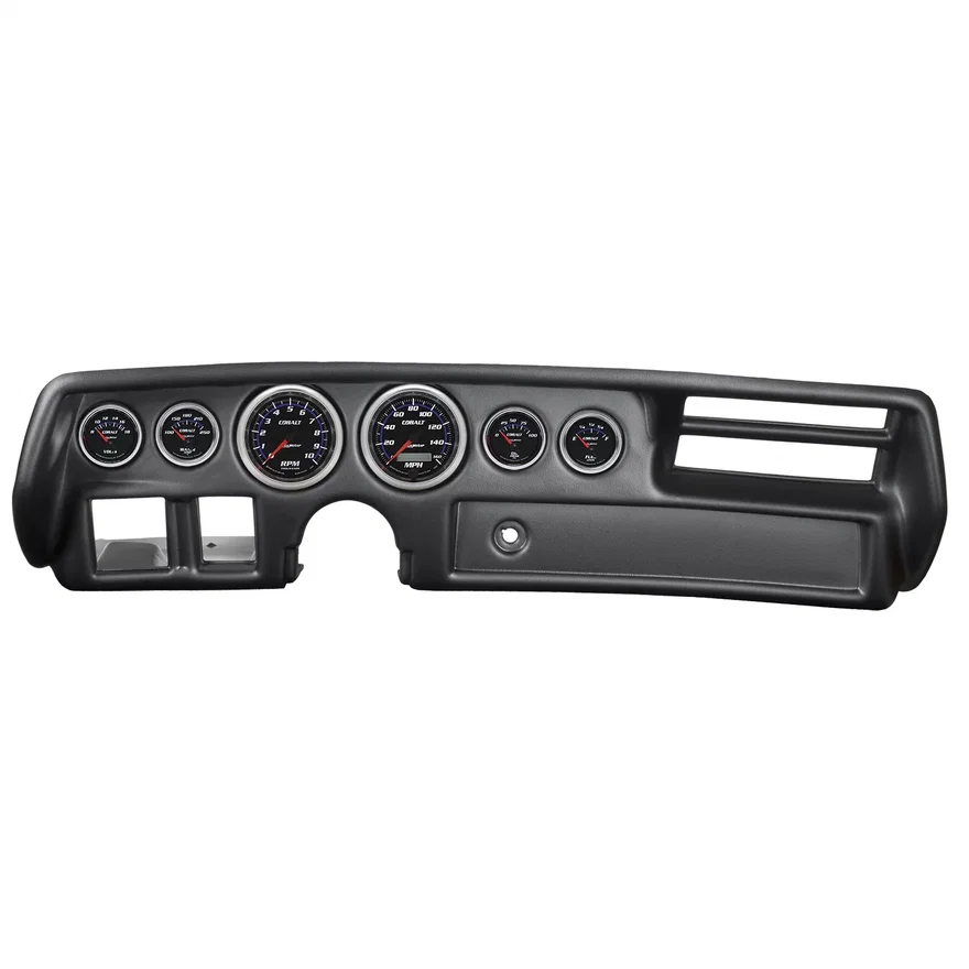 AutoMeter 7025-CB, DIRECT FIT DASH KIT; CHEVELLESS/ELCAMINO/MONTE 70-72; RPM/MPH/FUEL/OILP/WTMP/BAT for Chevrolet