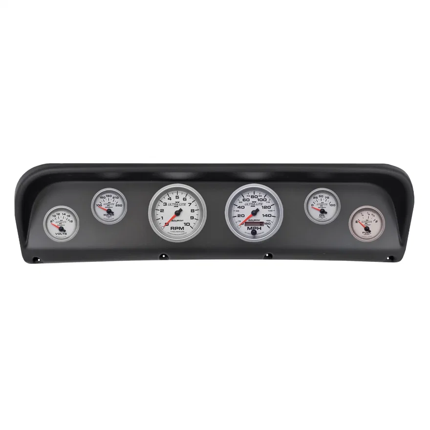 AutoMeter 2938-14, DIRECT FIT DASH KIT; (3 3/8in. X2; 2 1/16in. X4); FORD F100 67-72; ULTRA-LITE II