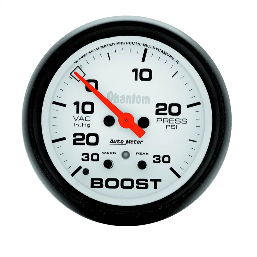 AutoMeter 5877, GAUGE; VAC/BOOST; 2 5/8in.; 30INHG-30PSI; DIGITAL STEPPER MOTOR; PHANTOM