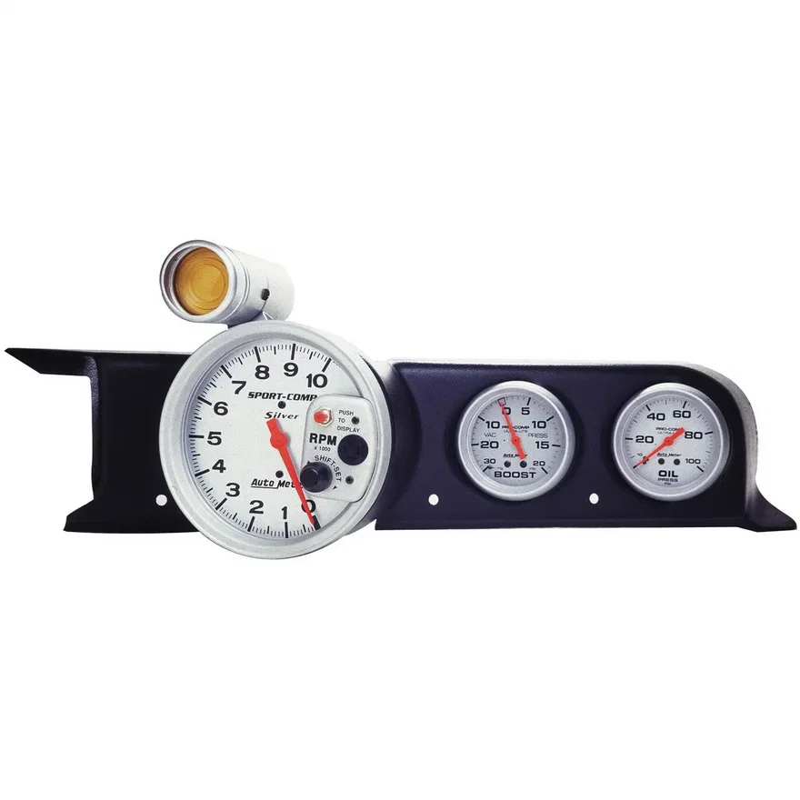 GAUGE MOUNT; DASH TOP; TRIPLE; (5in. PEDESTAL TACH; 2 5/8in.X2); F for 1987-1993 Ford Mustang