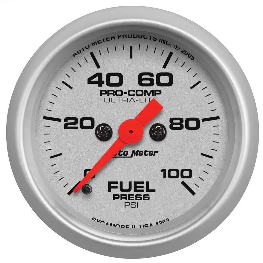 AutoMeter 4363, GAUGE; FUEL PRESSURE; 2 1/16in.; 100PSI; DIGITAL STEPPER MOTOR; ULTRA-LITE