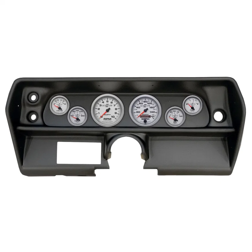 AutoMeter 2905-14, DIRECT FIT DASH KIT; (3 3/8in. X2; 2 1/16in. X4); CHEVY NOVA 68; ULTRA-LITE II