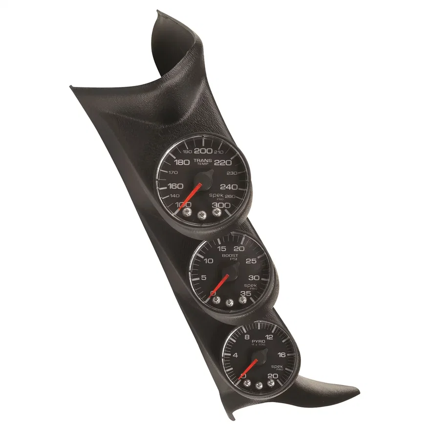 AutoMeter P73021, DSL GA KIT; A-PILLR W/SPKR; GM 01-07; BST/EGT/TRANS; 35PSI/2Kdeg.F/300deg.F; BLK