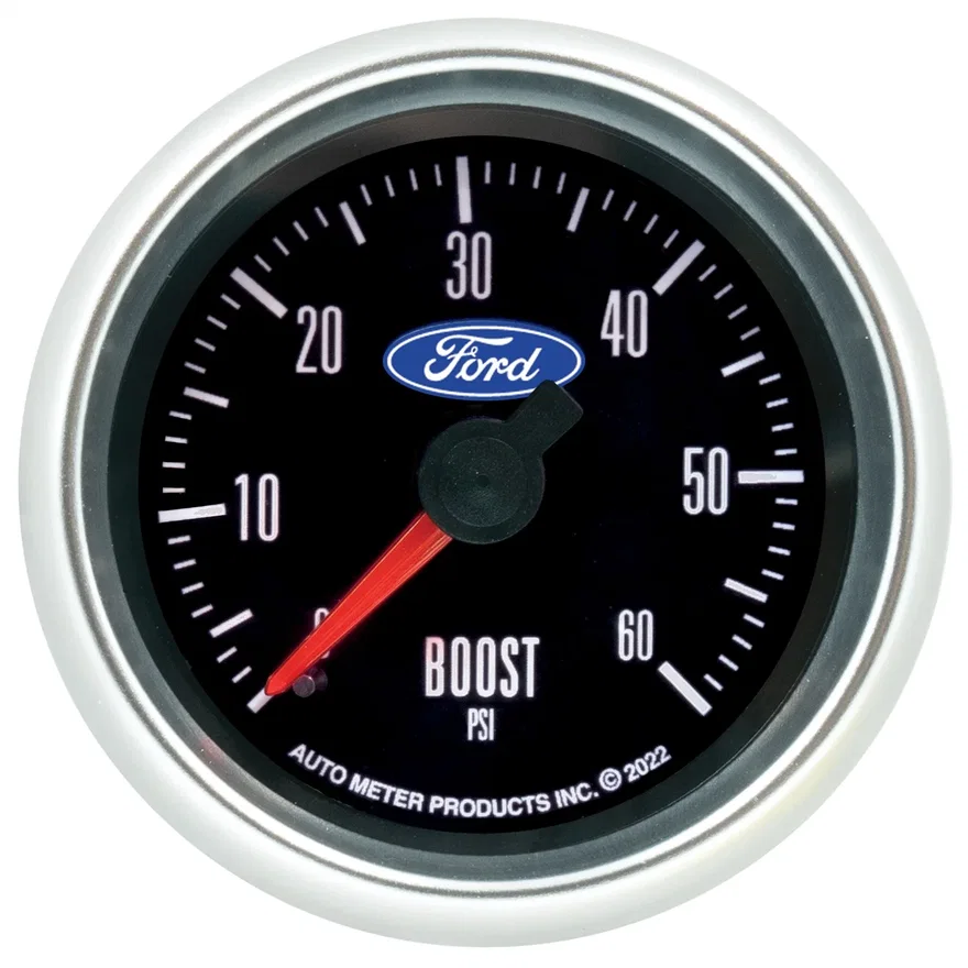 AutoMeter 880906, GAUGE; BOOST; 2 1/16in.; 60PSI; MECHANICAL; FORD