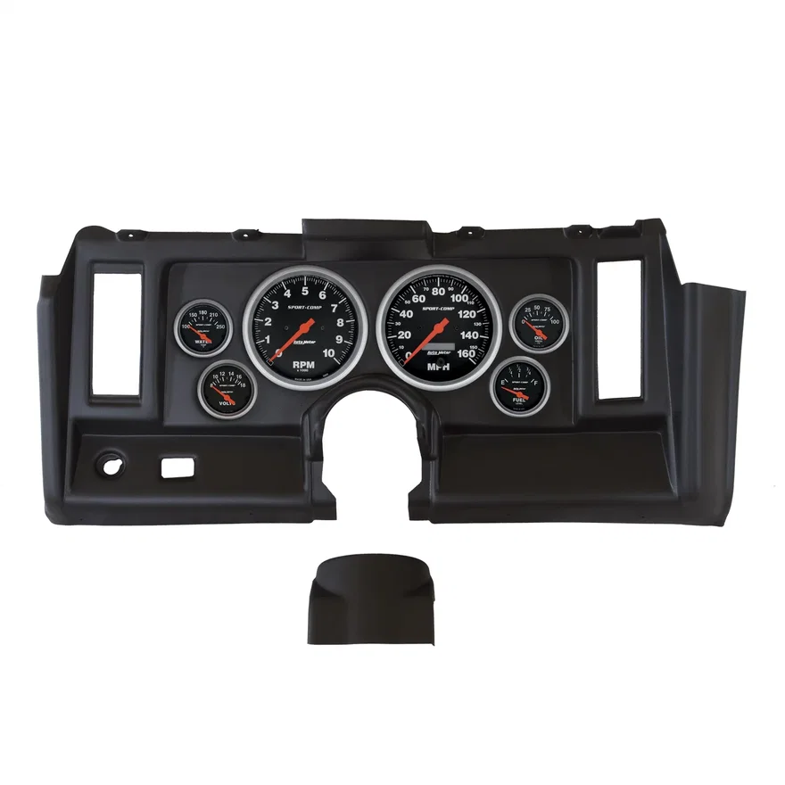 AutoMeter 7021-SC, DIRECT FIT DASH KIT; CAMARO 69; TACH/MPH/FUEL/OILP/WTMP/VOLT; SPORT-COMP