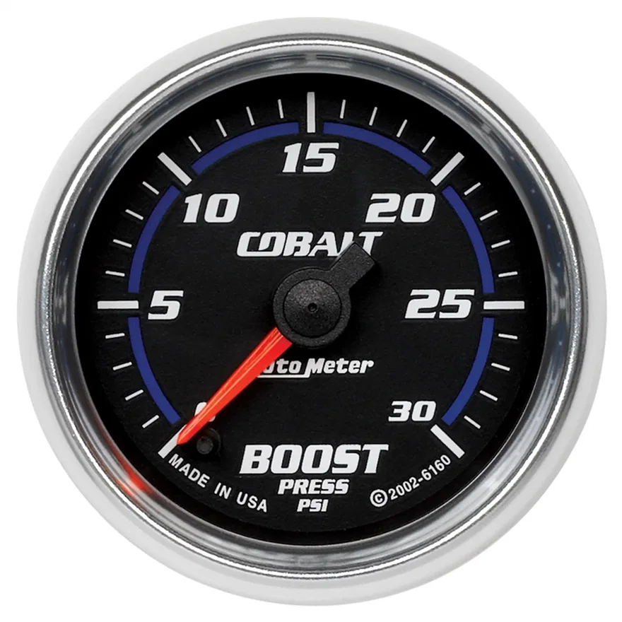 AutoMeter 6160, GAUGE; BOOST; 2 1/16in.; 30PSI; DIGITAL STEPPER MOTOR; COBALT