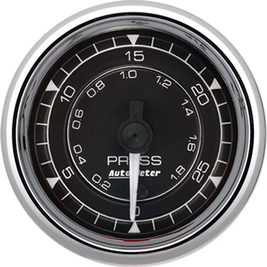 AutoMeter 9764, GAUGE; PRESSURE; 2 1/16in.; 30PSI; DIGITAL STEPPER MOTOR; CHRONO CHROME