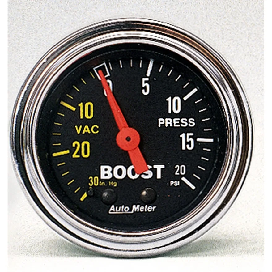 AutoMeter 2401, GAUGE; VAC/BOOST; 2 1/16in.; 30INHG-20PSI; MECHANICAL; TRADITIONAL CHROME