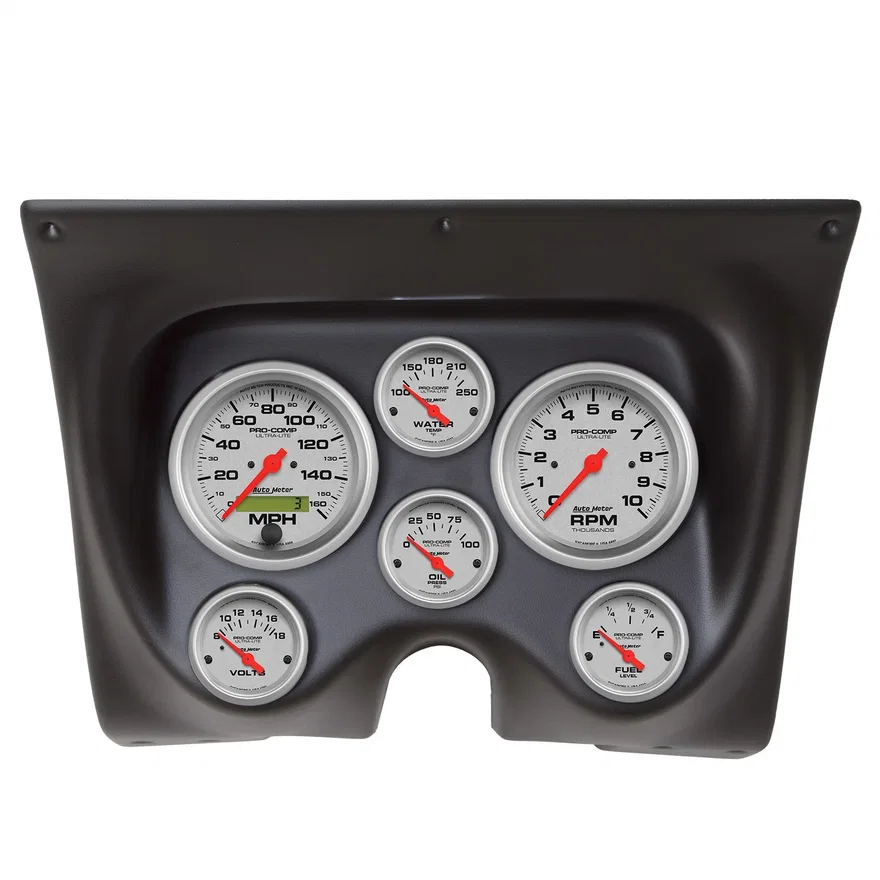 AutoMeter 7020-UL, DIRECT FIT DASH KIT; CAMARO/FIREBIRD 67-68; TACH/MPH/FUEL/OILP/WTMP/VOLT; ULTRA-