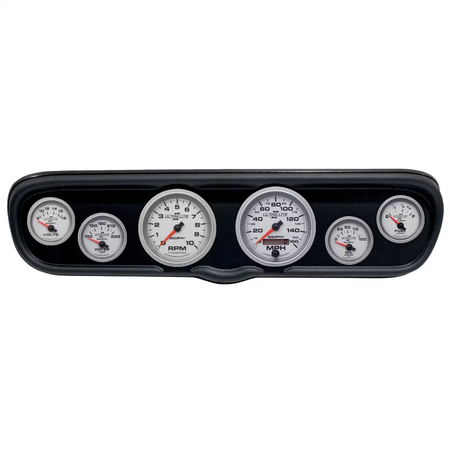 AutoMeter 2110-14, DIRECT FIT DASH KIT; (3 3/8in. X2; 2 1/16in. X4); FORD MUSTANG 66; ULTRA-LITE II