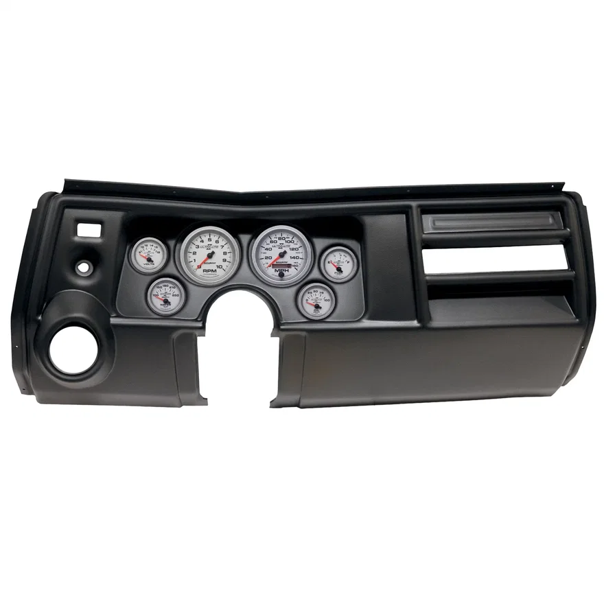 AutoMeter 2909-14, DIRECT FIT DASH KIT; (3 3/8in. X2; 2 1/16in. X4); CHEVY CHEVELLE VENT 69; ULTRA-