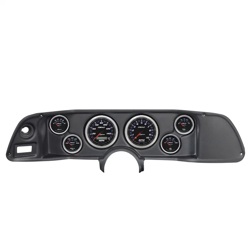 AutoMeter 7022-CB, DIRECT FIT DASH KIT; CAMARO 70-78; TACH/MPH/FUEL/OILP/WTMP/VOLT; COBALT