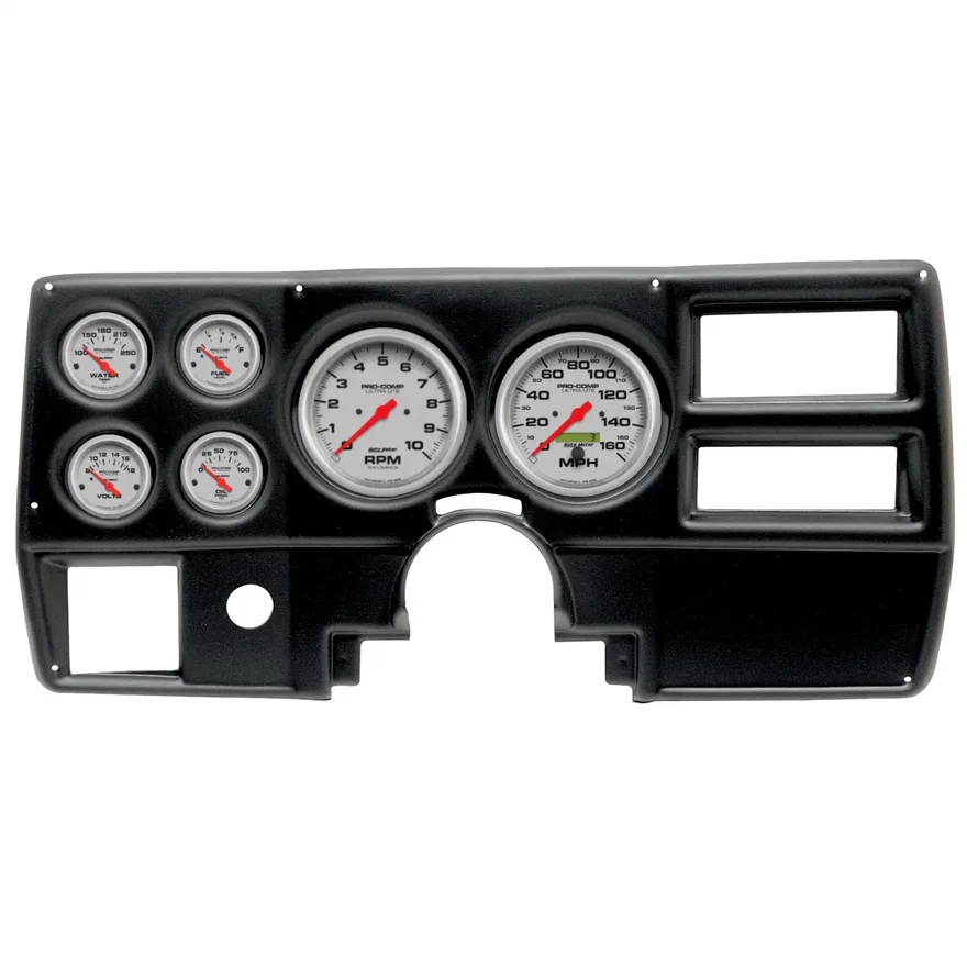 AutoMeter 2923-13, DIRECT FIT DASH KIT; (5in. X2; 2 1/16in. X4); CHEVY/GMC TRUCK AC 84-87; ULTRA-LI