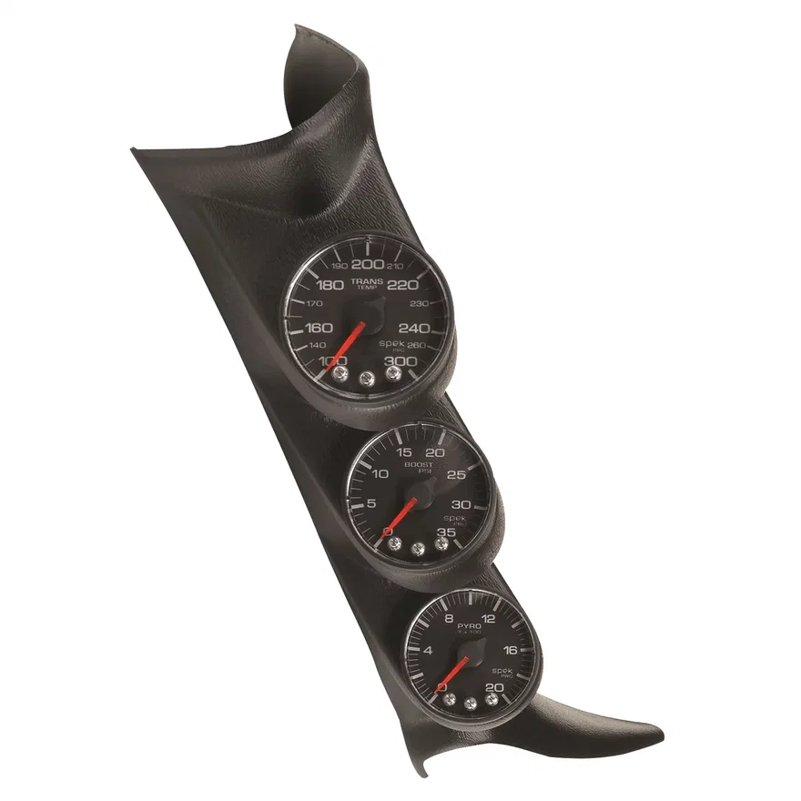 AutoMeter P73020, DIESEL GAUGE KIT; A-PILLR; GM 01-07; BST/EGT/TRANS; 35PSI/2Kdeg.F/300deg.F; BLK;
