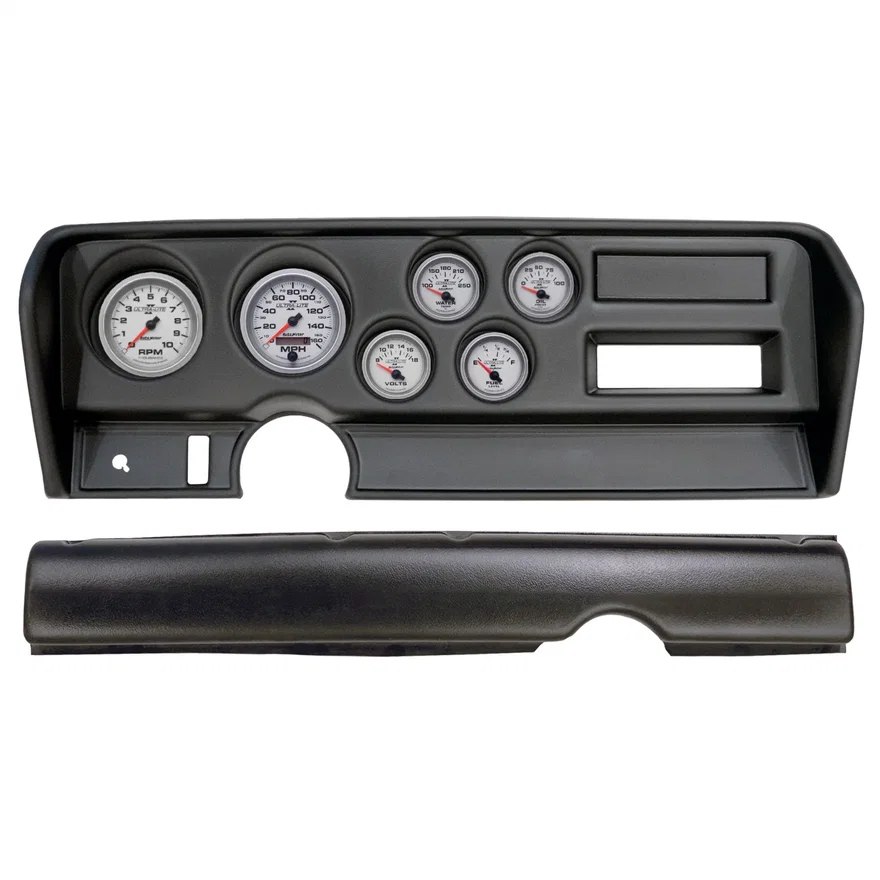 AutoMeter 2914-14, DIRECT FIT DASH KIT; (3 3/8in. X2; 2 1/16in. X4); PONTIAC GTO NO AC 70-72; ULTRA