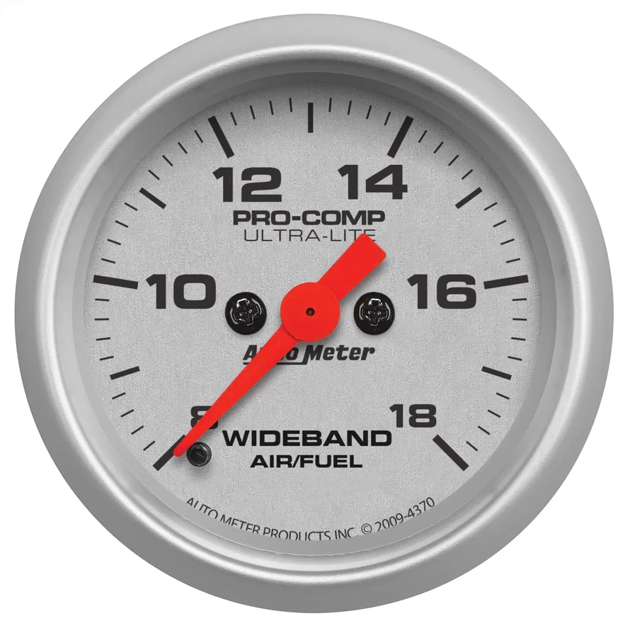 AutoMeter 4370, GAUGE; AIR/FUEL RATIO-WIDEBAND; ANALOG; 2 1/16in.; 8:1-18:1; STPR MTR; ULTRA-LIT