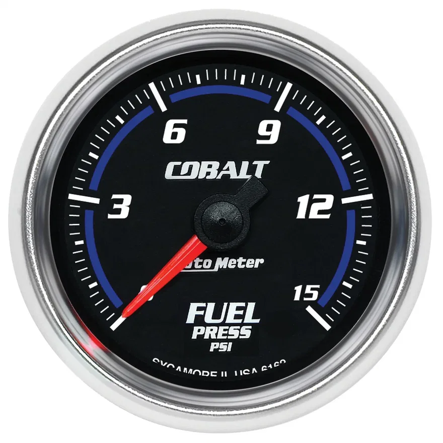 AutoMeter 6162, GAUGE; FUEL PRESSURE; 2 1/16in.; 15PSI; DIGITAL STEPPER MOTOR; COBALT