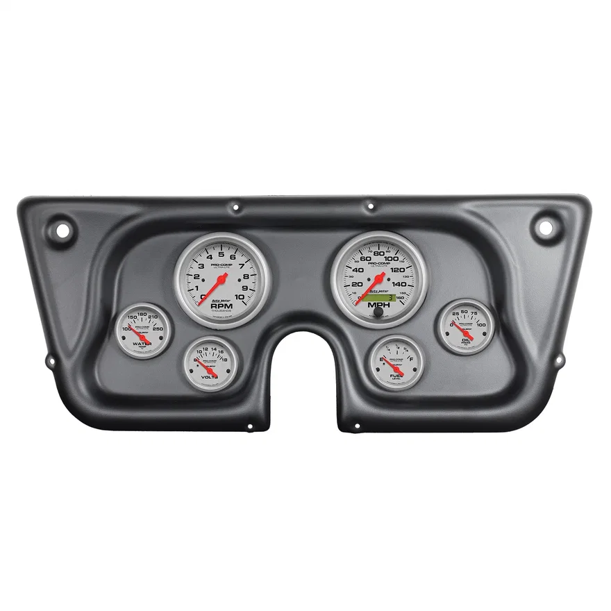 AutoMeter 7032-UL, DIRECT FIT DASH KIT; CHEVY TRK C/K/K5/SUBRBN 67-72; TACH/MPH/FUEL/OILP/WTMP/VOLT