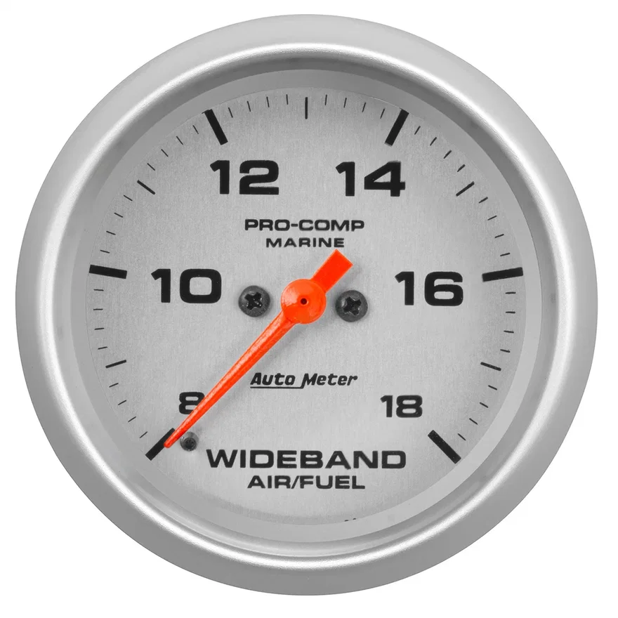AutoMeter 200870-33, GAUGE; AIR/FUEL RATIO-WIDEBAND; ANALOG; 2 5/8in.; 8:1-18:1; STPR MTR; MARINE SIL