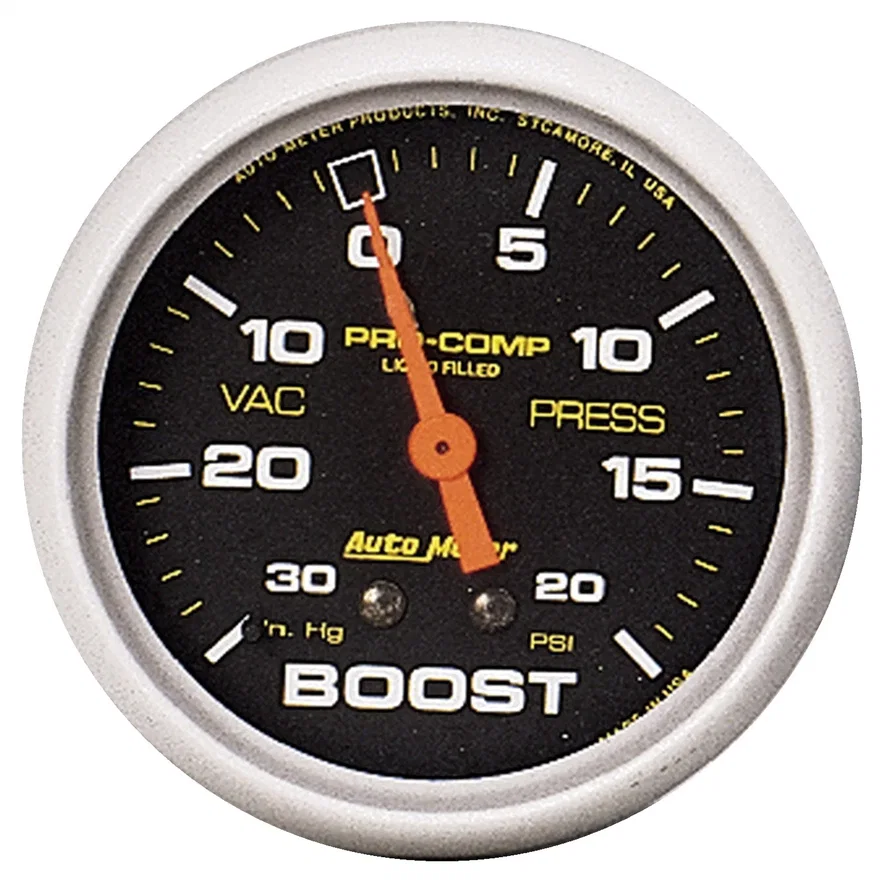 AutoMeter 5401, GAUGE; VAC/BOOST; 2 5/8in.; 30INHG-20PSI; LIQUID FILLED MECH; PRO-COMP