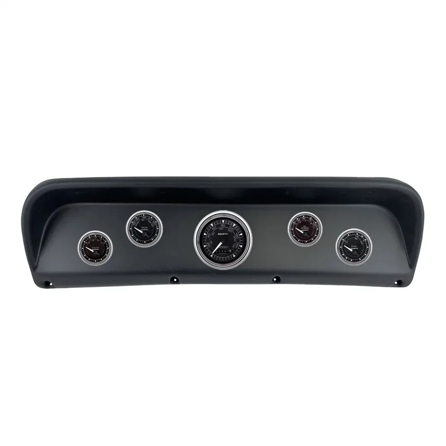 DIRECT FIT DASH KIT; (3 3/8in. X1; 2 1/16in. X4); CHRONO CHROME for 1967-1972 Ford F-100