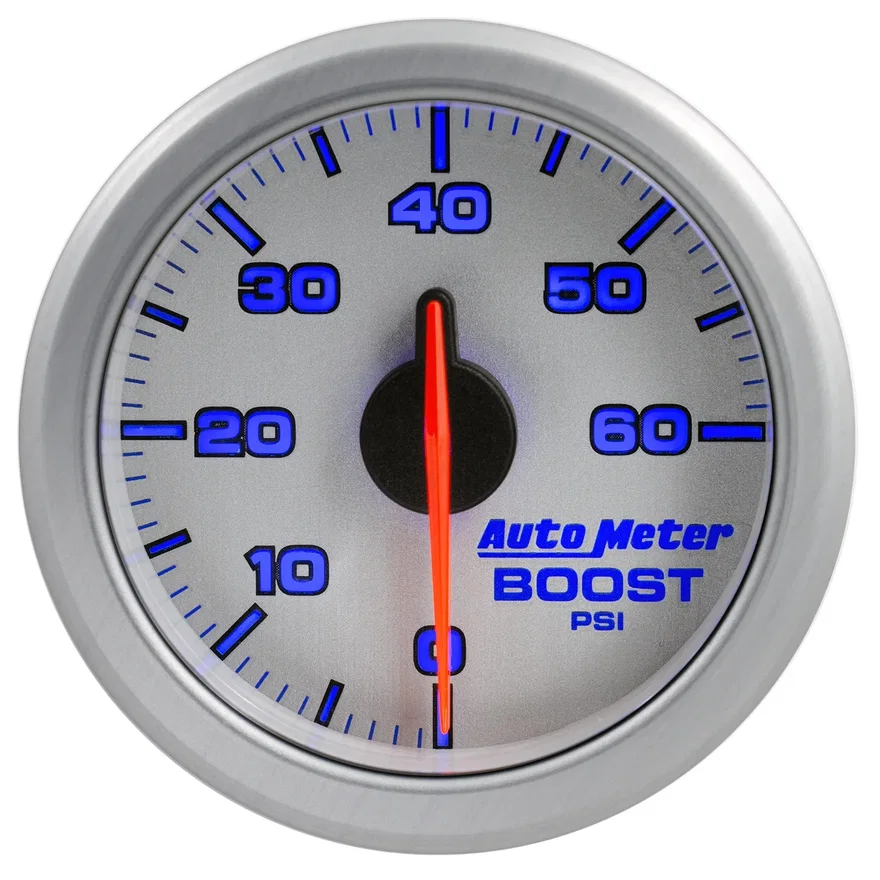 AutoMeter 9160-UL, 2-1/16in. BOOST; 0-60 PSI; AIRDRIVE; SILVER