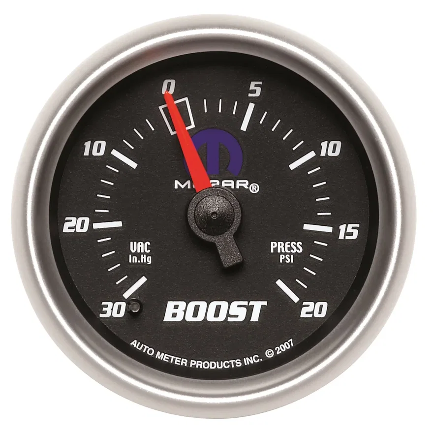 AutoMeter 880012, GAUGE; VAC/BOOST; 2 1/16in.; 30INHG-20PSI; MECHANICAL; BLACK; MOPAR