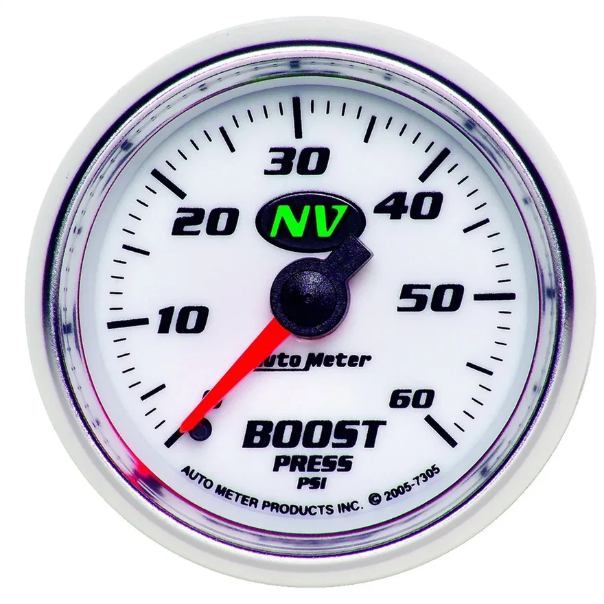 AutoMeter 7305, GAUGE; BOOST; 2 1/16in.; 60PSI; MECHANICAL; NV