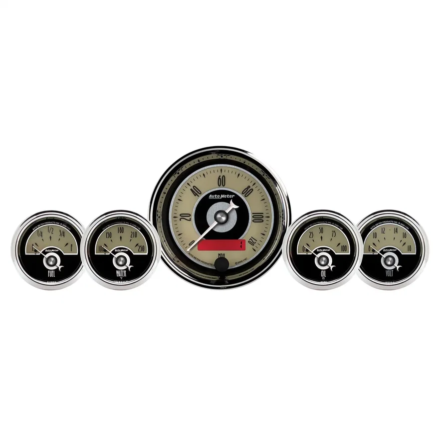 AutoMeter 1100, GAUGE KIT; 5 PC.; 3 3/8in./2 1/16in.; ELEC. SPEEDOMETER; CRUISER AD