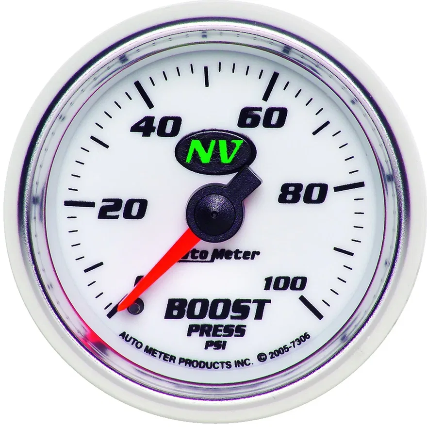 AutoMeter 7306, GAUGE; BOOST; 2 1/16in.; 100PSI; MECHANICAL; NV