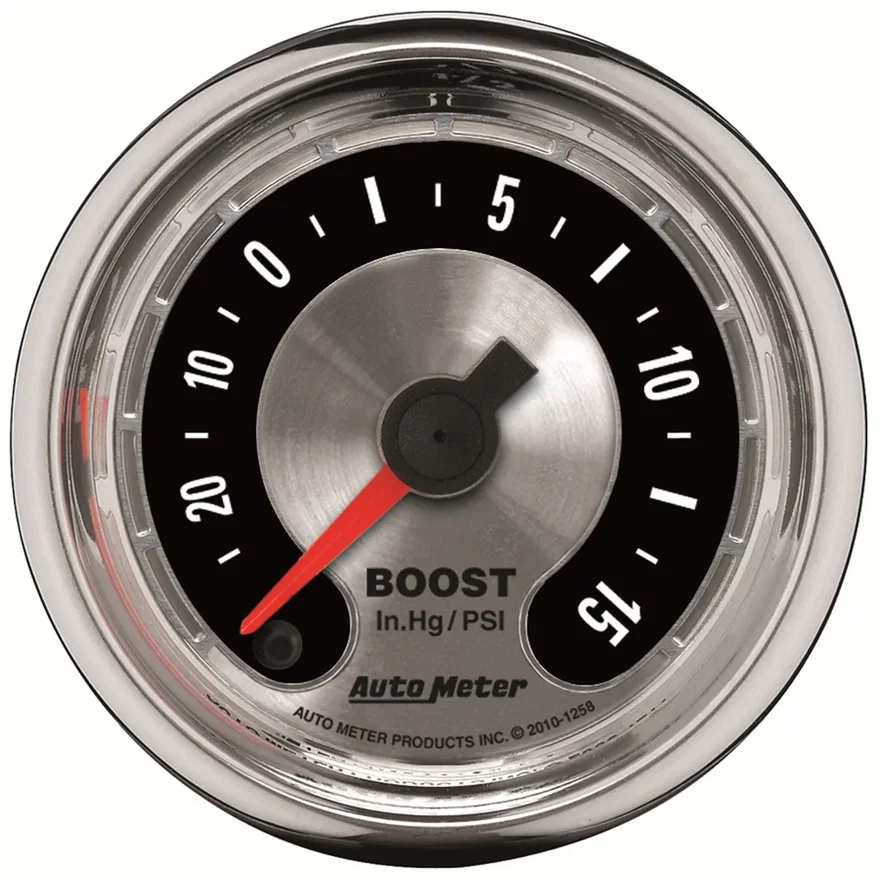 AutoMeter 1258, GAUGE; VAC/BOOST; 2 1/16in.; 30INHG-15PSI; DIGITAL STEPPER MOTOR; AMER. MUSCLE