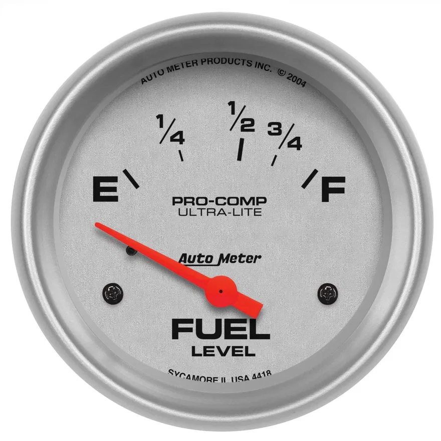 AutoMeter 4418, GAUGE; FUEL LEVEL; 2 5/8in.; 16OE TO 158OF; ELEC; ULTRA-LITE