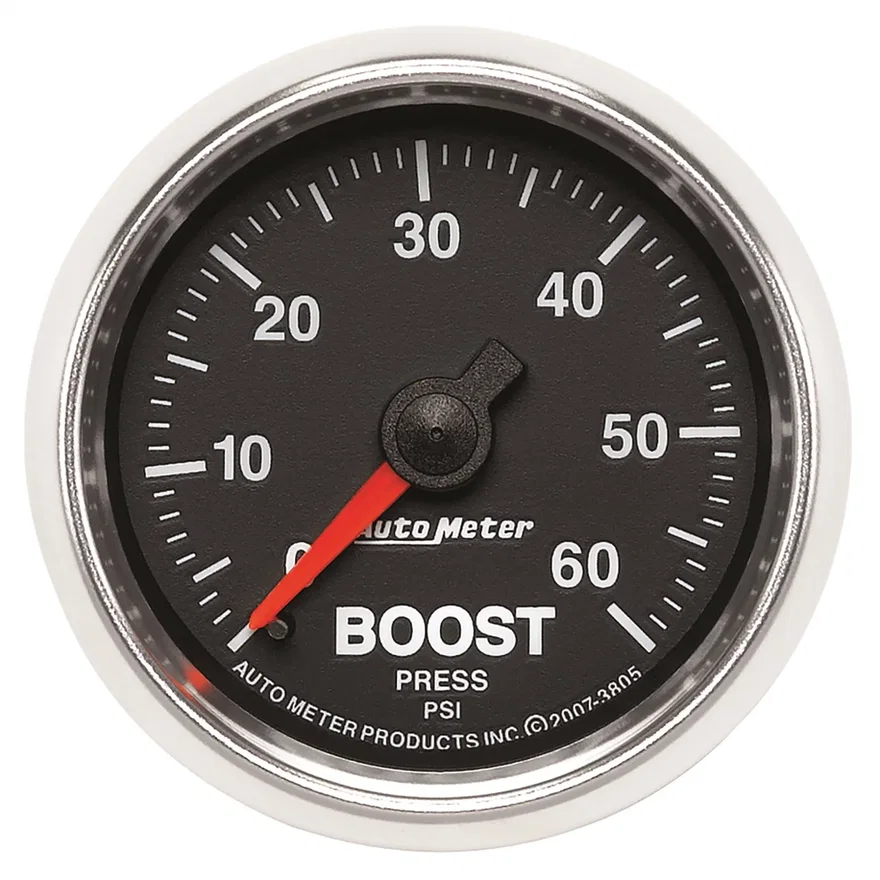 AutoMeter 3805, GAUGE; BOOST; 2 1/16in.; 60PSI; MECHANICAL; GS
