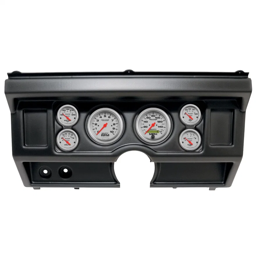 AutoMeter 2918-13, DIRECT FIT DASH KIT; (3 3/8in. X2; 2 1/16in. X4); FORD TRUCK NO AC 80-86; ULTRA-