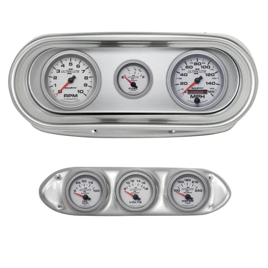 AutoMeter 2127-14, DIRECT FIT DASH KIT; NOVA 62-65; TACH/MPH/FUEL/OILP/WTMP/VOLT; ULTRA-LITE II for Chevrolet Chevy II